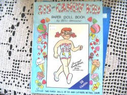 1989 SIS THE CANDY KID PAPER DOLL BOOK, DOLLS, 38 OUTFITS UNCUT